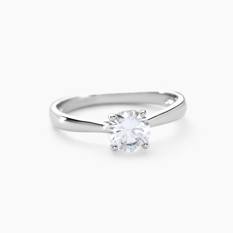 Bague Solitaire Elyana Argent Blanc Oxyde De Zirconium - Solitaires Femme | Marc Orian