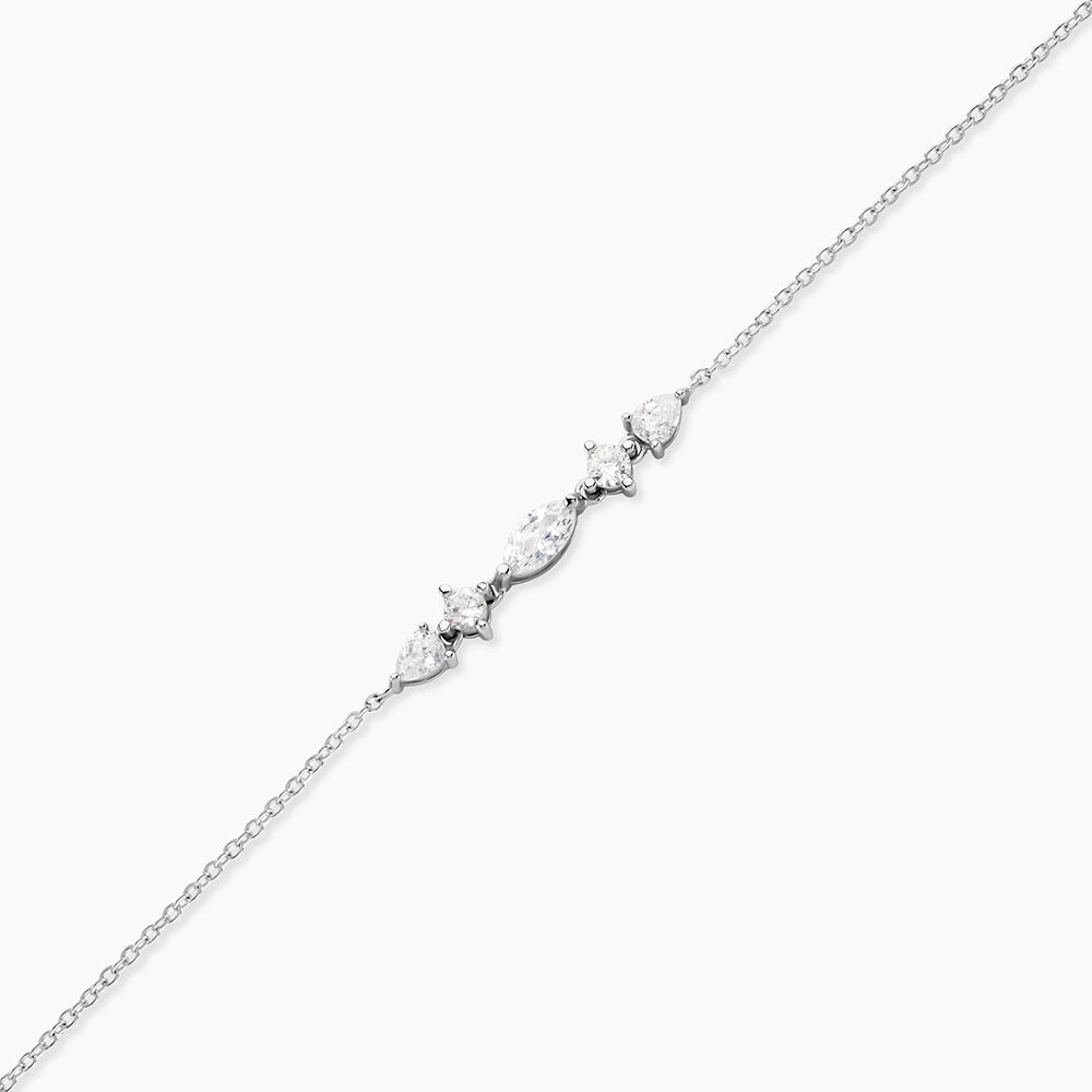 Bracelet Mascaret Argent Blanc Oxyde De Zirconium - Bracelets fantaisie Femme | Marc Orian