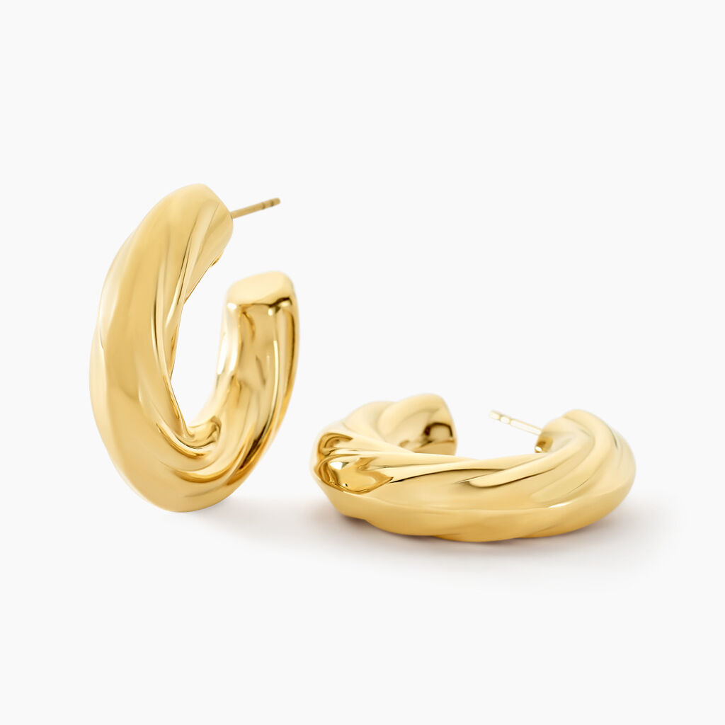 Créoles Almaty Acier Jaune - Créoles Femme | Marc Orian