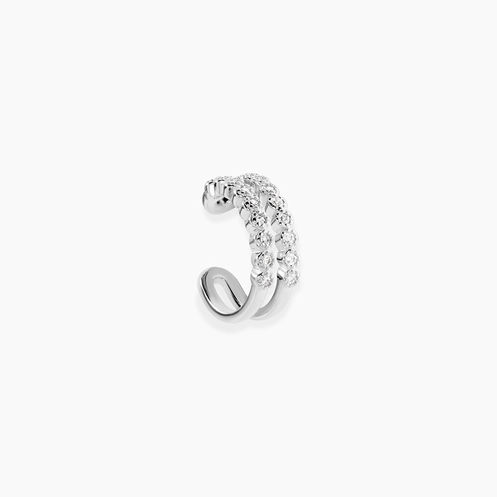 Bague D'oreille Unitaire Widar Argent Blanc Oxyde - Piercings d'oreilles Femme | Marc Orian