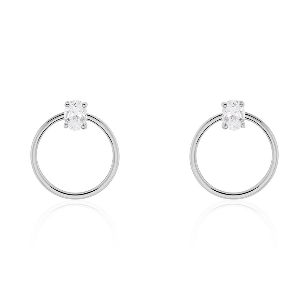 Créoles Kip Or Blanc Oxyde De Zirconium - Créoles Femme | Marc Orian