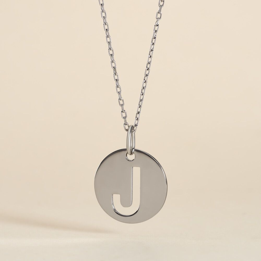 Pendentif Elio J Argent Blanc - Pendentifs Famille | Marc Orian