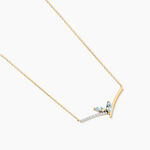 Collier Florelys Or Jaune Topaze Oxyde De Zirconium - Colliers avec pierres Femme | Marc Orian