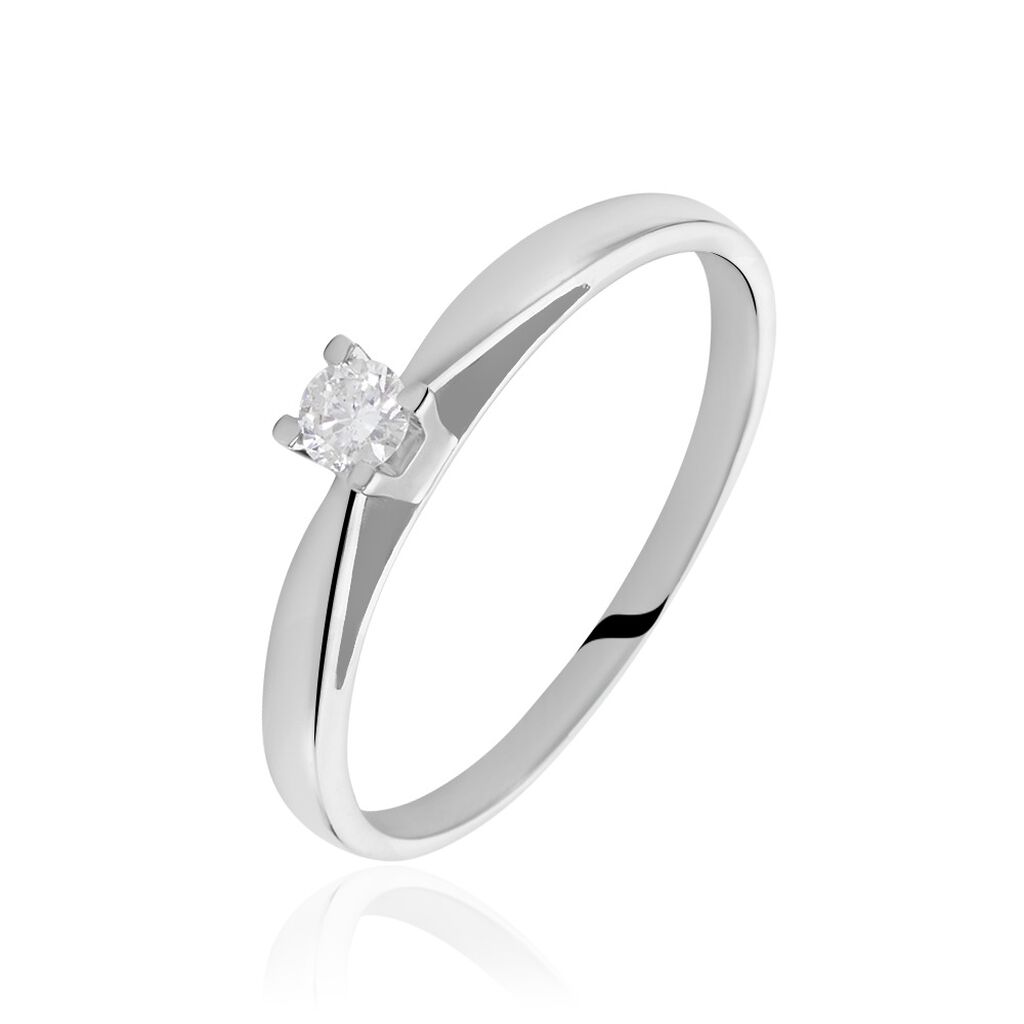 Bague Solitaire Morrigane Or Blanc Diamant - Solitaires Femme | Marc Orian
