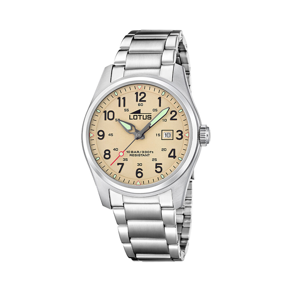 Montre Lotus Minimalist 42 Beige - Montres &eacute;tanches Homme | Marc Orian