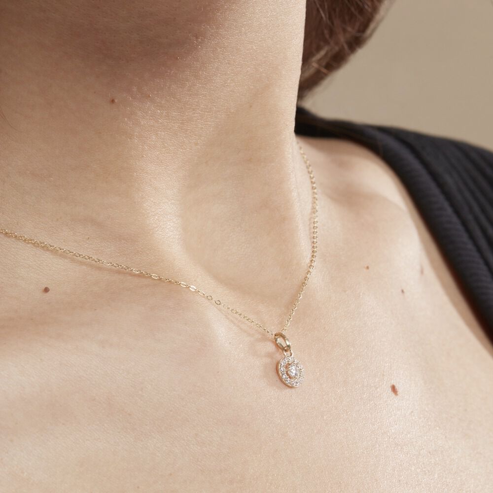 Collier Tahera Or Jaune Oxyde De Zirconium - Colliers avec pierres Femme | Marc Orian