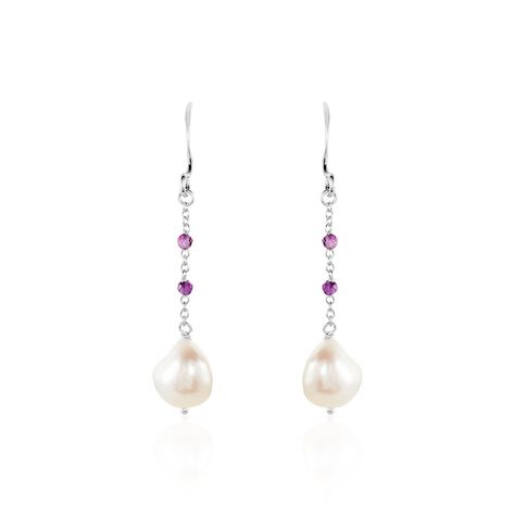 Boucles D'oreilles Pendantes Kerri Argent Blanc Perle De Culture - Pendantes Femme | Marc Orian