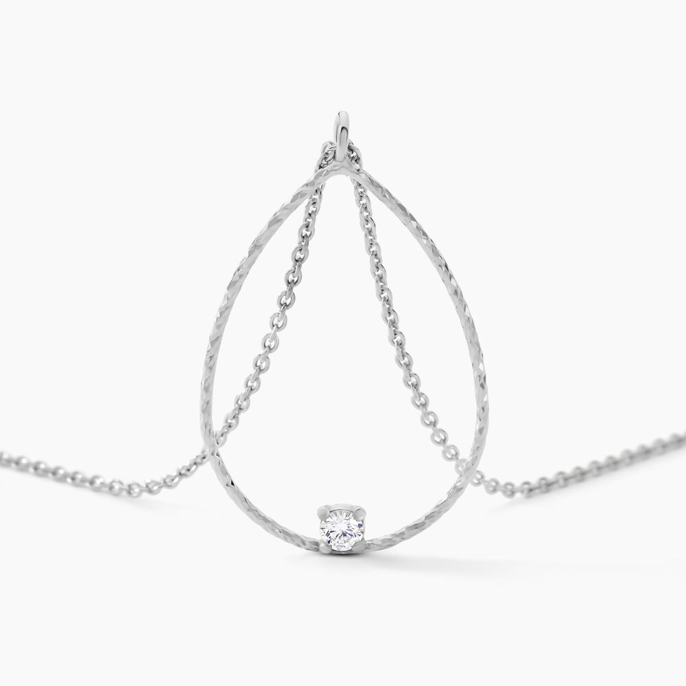 Collier Inez Argent Blanc Oxyde De Zirconium - Colliers avec pierres Femme | Marc Orian