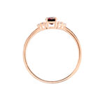 Bague Diapre Or Rose Rhodolite Oxyde De Zirconium - Bagues avec pierre Femme | Marc Orian