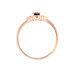 Bague Diapre Or Rose Rhodolite Oxyde De Zirconium - Bagues avec pierre Femme | Marc Orian