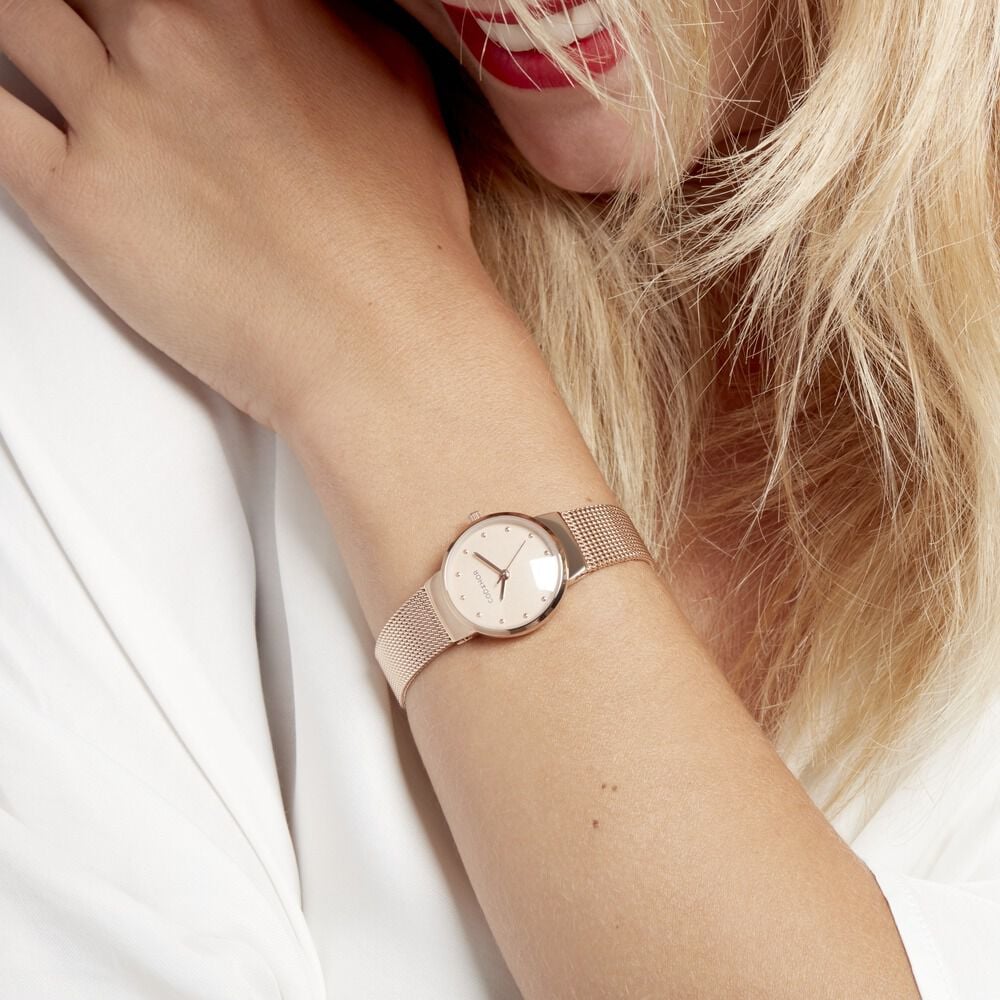 Montre Codhor Fleur Dor&eacute; Rose - Montres &eacute;tanches Femme | Marc Orian