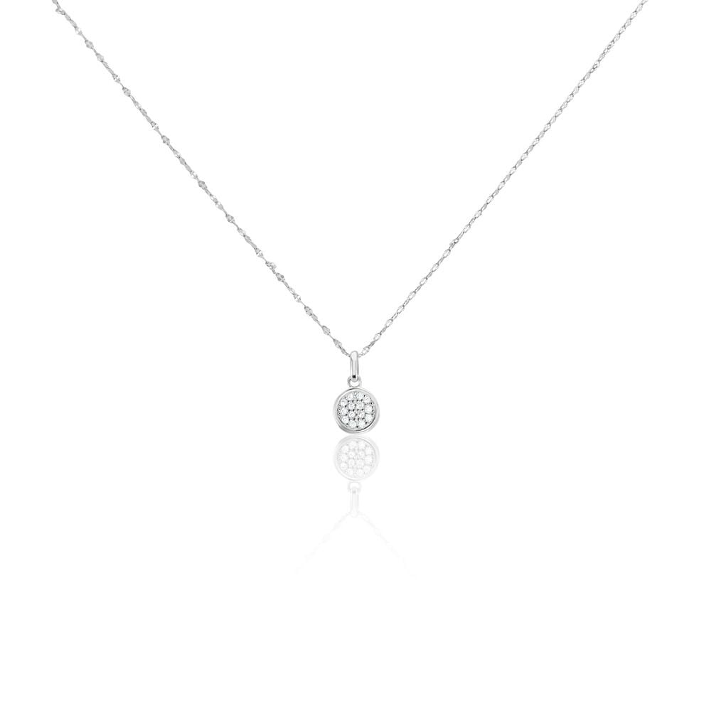 Collier Austen Argent Blanc Oxyde De Zirconium - Colliers avec pierres Femme | Marc Orian
