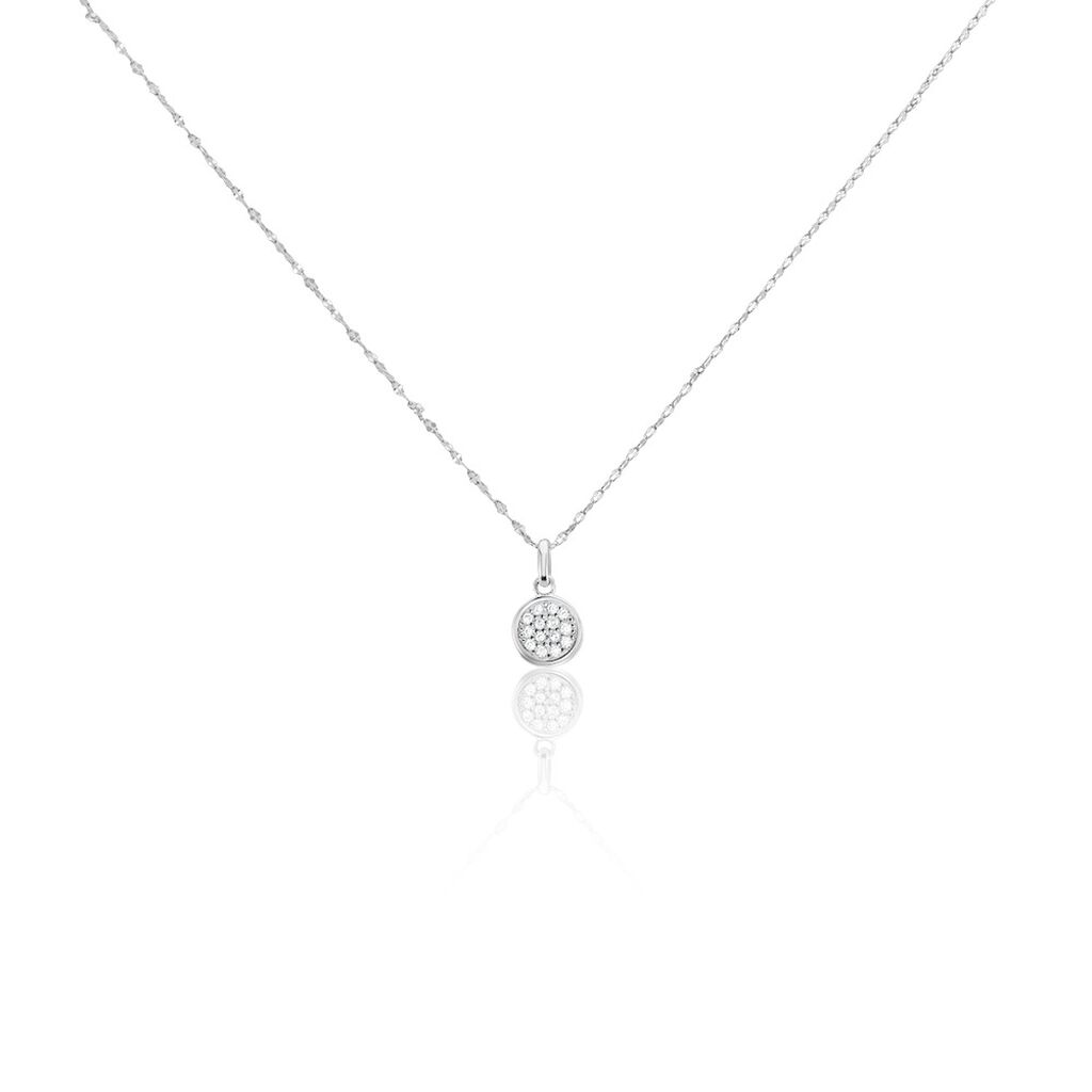Collier Austen Argent Blanc Oxyde De Zirconium - Colliers avec pierres Femme | Marc Orian