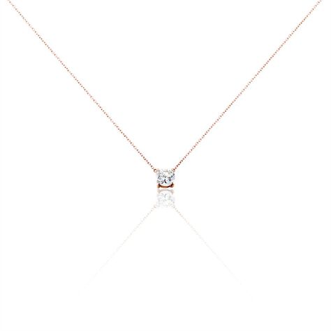 Collier Ponama Or Rose Oxyde De Zirconium - Colliers avec pierres Femme | Marc Orian