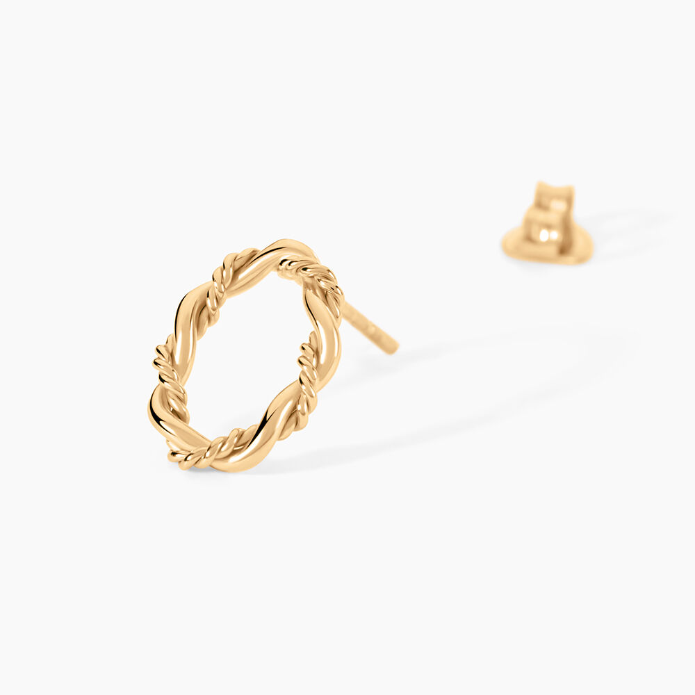 Boucles D'Oreilles Puces Lou Plaqu&eacute; Or Jaune - Puces Femme | Marc Orian