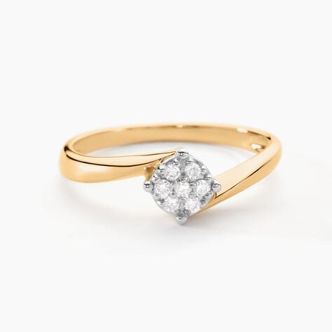 Bague Solitaire Lysia Or Jaune Diamant - Parures de mariage Femme | Marc Orian