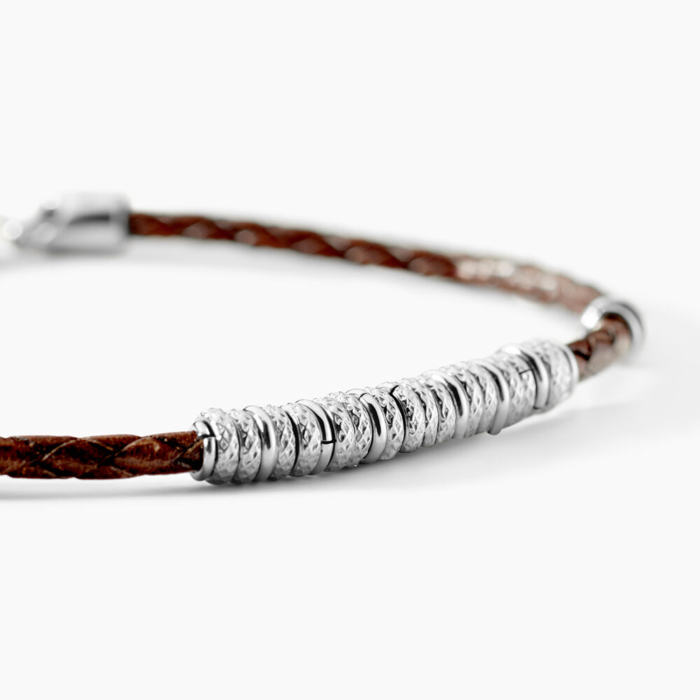 Bracelet Jourdan Cuir De Vache Marron - Bracelets cuir Homme | Marc Orian