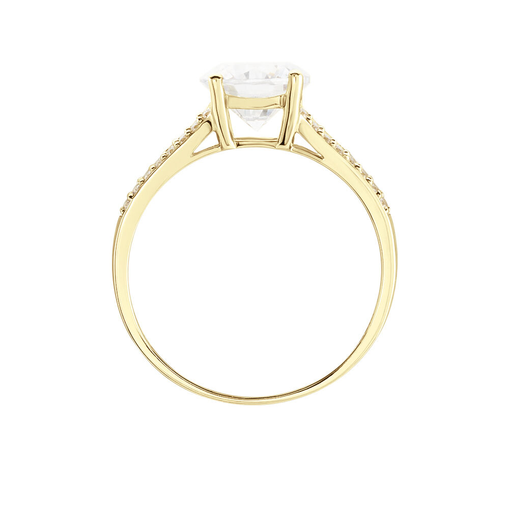 Bague Or Jaune Carolina Oxyde De Zirconium - Solitaires Femme | Marc Orian