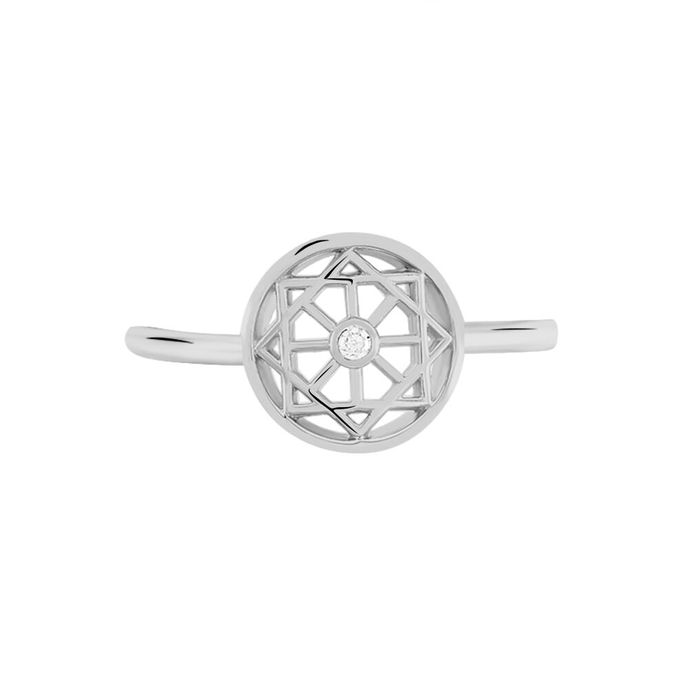 Bague Peinda Argent Blanc Oxyde De Zirconium - Bagues avec pierre Femme | Marc Orian