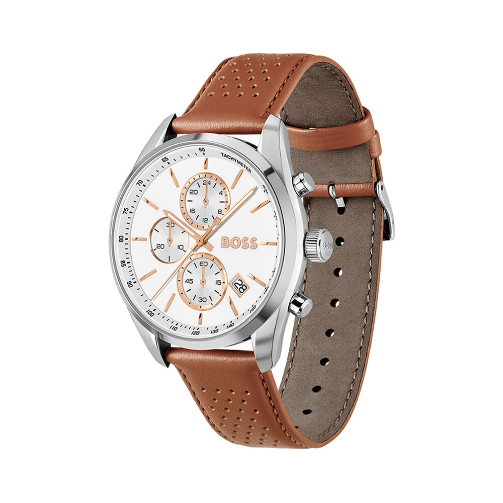 Montre Boss Grand Prix 44 Blanc - Montres &eacute;tanches Homme | Marc Orian