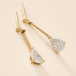 Boucles D'oreilles Pendantes Pear C Or Jaune Diamant - Pendantes Femme | Marc Orian