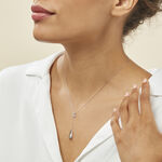 Collier Dennis Or Blanc Topaze - Colliers avec pierres Femme | Marc Orian