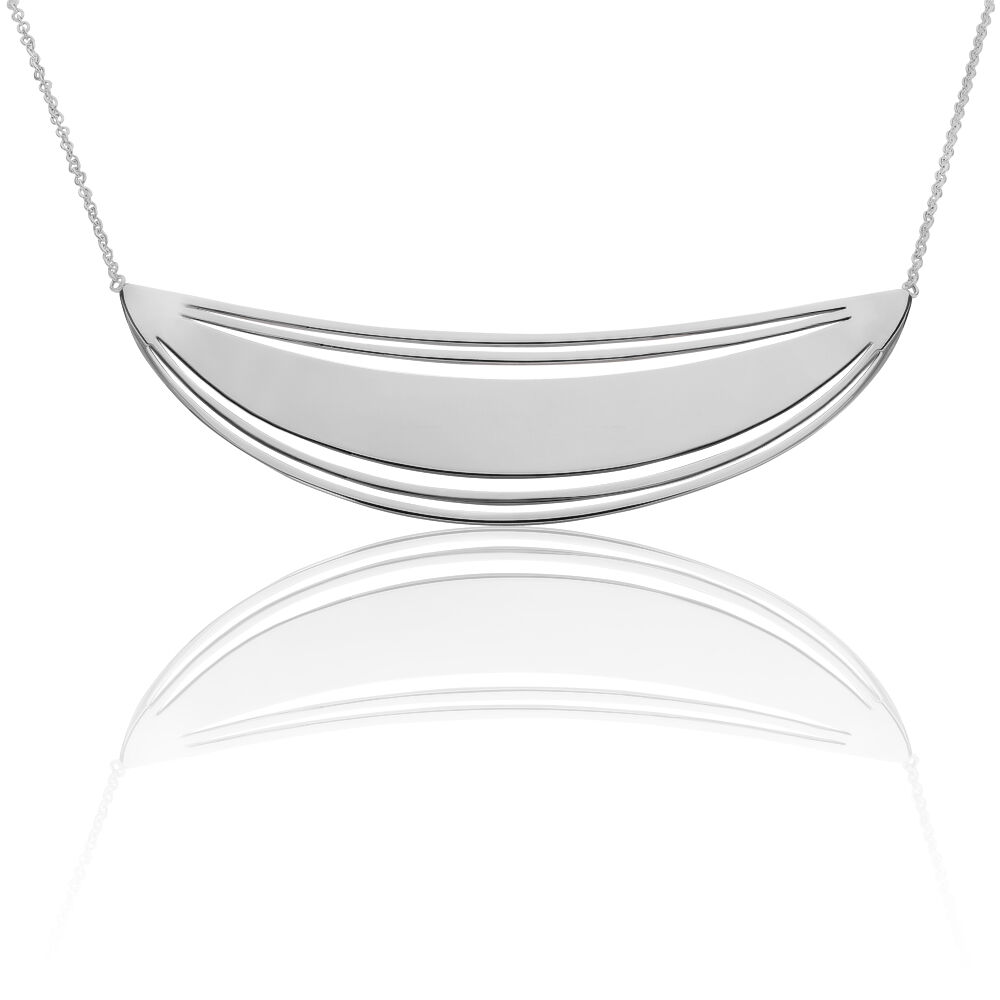 Collier Plastron Tamara Acier Blanc - Colliers fantaisie Femme | Marc Orian