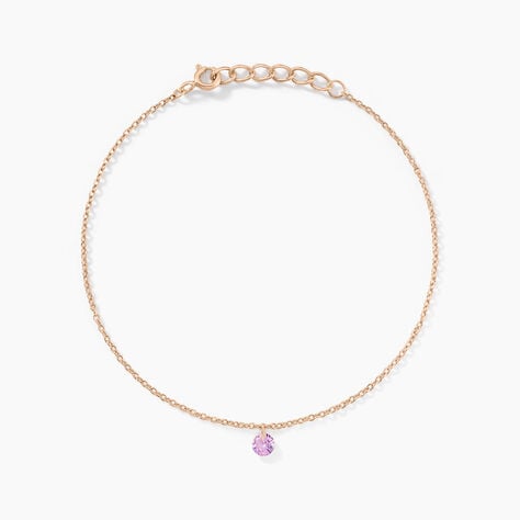 Bracelet Constantin Argent Rose Oxyde De Zirconium - Bracelets chaînes Femme | Marc Orian