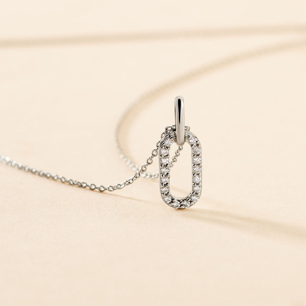 Collier Tracee Argent Blanc Oxyde De Zirconium - Colliers avec pierres Femme | Marc Orian