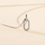 Collier Tracee Argent Blanc Oxyde De Zirconium - Colliers avec pierres Femme | Marc Orian