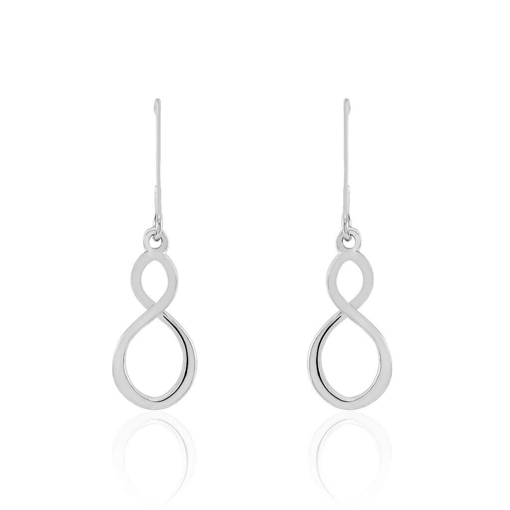 Boucles D'oreilles Pendantes Adeline Argent Blanc - Pendantes Femme | Marc Orian
