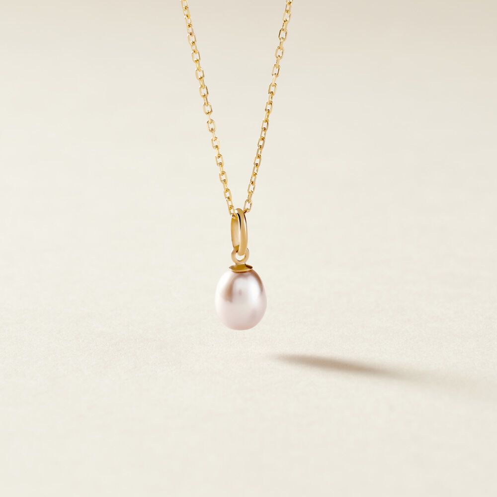 Pendentif Elbertina Or Jaune Perle De Culture - Parures de mariage Femme | Marc Orian