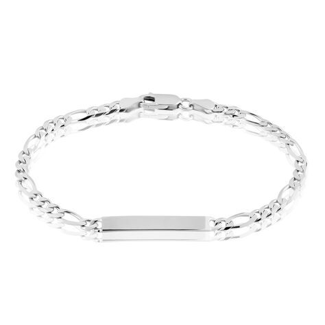 Bracelet Identit&eacute; Argent Blanc Vivian - Gourmettes Homme | Marc Orian