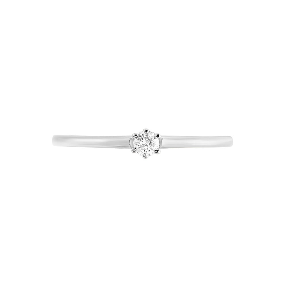 Bague Solitaire Samantha Or Blanc Diamant - Solitaires Femme | Marc Orian