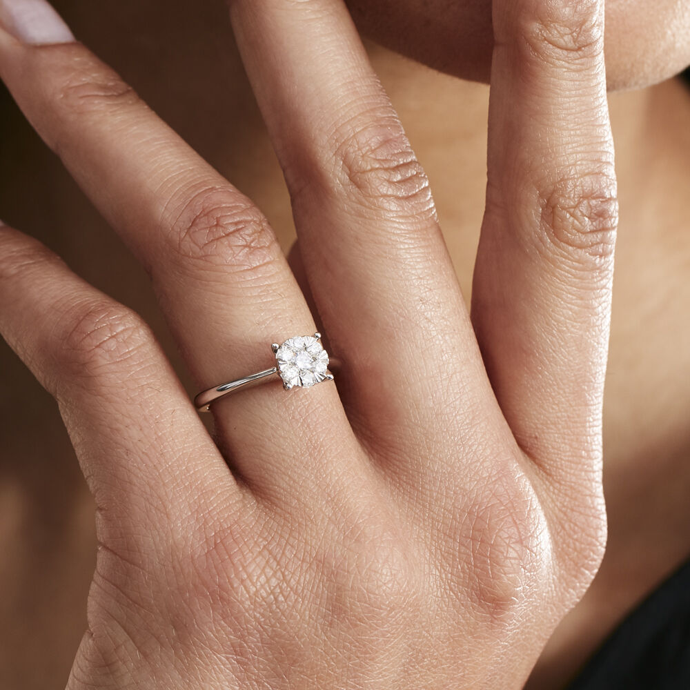 Bague Solitaire Or Blanc Dream Diamants - Solitaires Femme | Marc Orian
