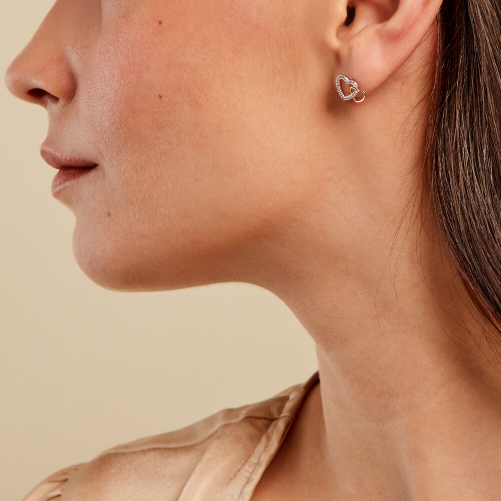 Boucles D'oreilles Puces Ysma Or Jaune Oxyde De Zirconium - Fête des mères Femme | Marc Orian