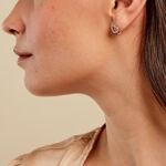 Boucles D'oreilles Puces Ysma Or Jaune Argent Blanc - Puces Femme | Marc Orian