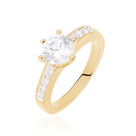 Bague Solitaire Stevie Plaqué Or Jaune Oxyde De Zirconium - Bagues Solitaire Femme | Marc Orian