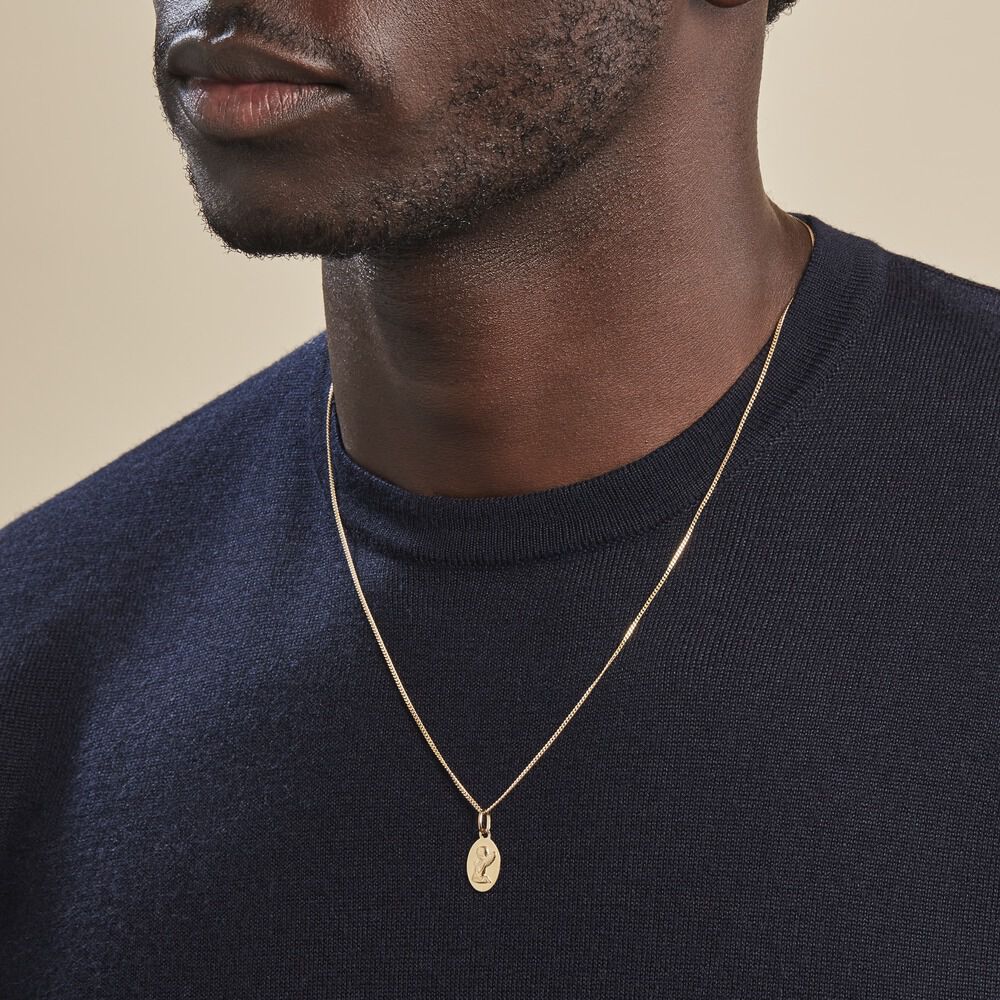 Pendentif Ange Ovale Or Jaune - Bijoux personnalisés Famille | Marc Orian