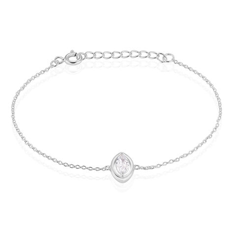 Bracelet Arone Argent Blanc Oxyde De Zirconium - Bracelets fantaisie Femme | Marc Orian