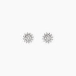 Boucles D'Oreilles Puces Saria Argent Blanc Oxyde De Zirconium - Puces Femme | Marc Orian