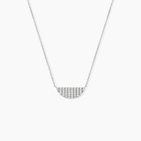 Collier Katia Argent Blanc Oxyde De Zirconium - Colliers avec pierres Femme | Marc Orian