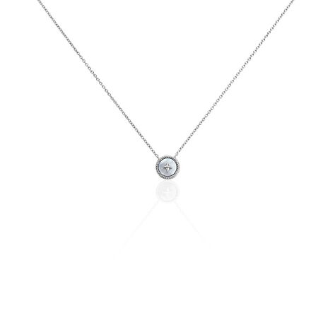 Collier Izarra Argent Blanc Nacre - Colliers avec pierres Femme | Marc Orian