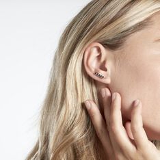 Bijoux D'oreilles Perig Argent Oxyde - Boucles d'oreilles Ear cuffs Femme | Marc Orian