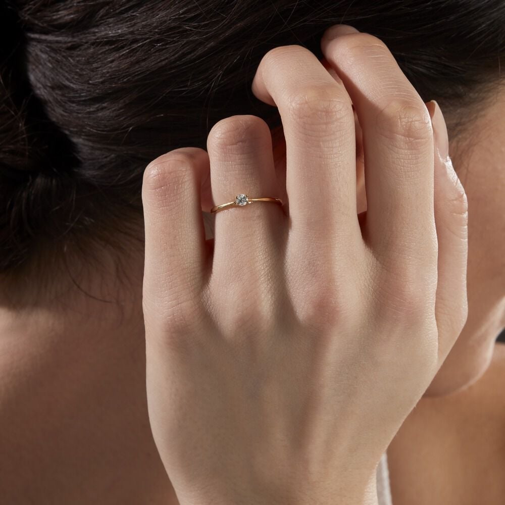 Bague Solitaire Or Jaune Solenia Diamant - Solitaires Femme | Marc Orian