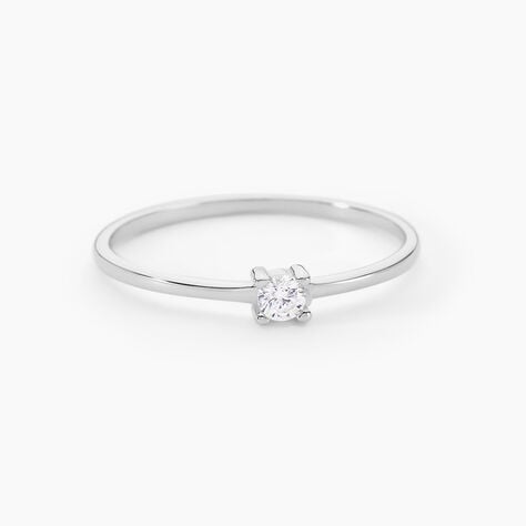 Bague Solitaire 1er Solitaire Argent Blanc Oxyde De Zirconium - Bijoux fantaisie Femme | Marc Orian