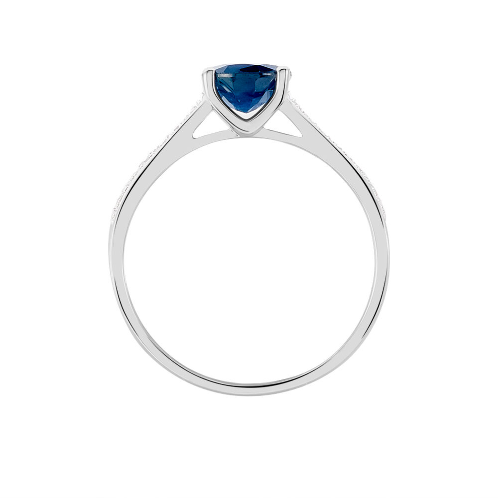Bague Crista Or Blanc Saphir Et Diamant - Solitaires Femme | Marc Orian