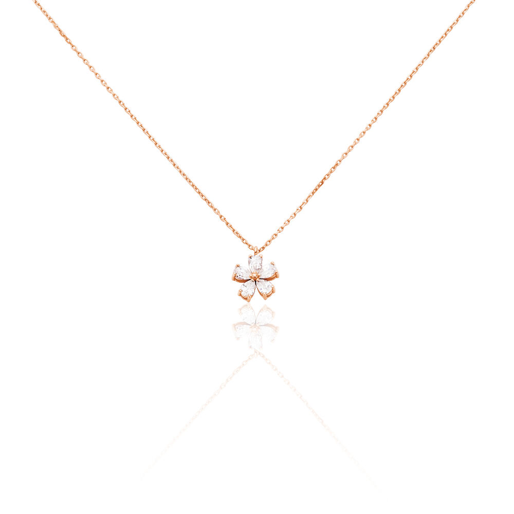 Collier Argent Rose Siriana Oxyde De Zirconium - Colliers avec pierres Femme | Marc Orian