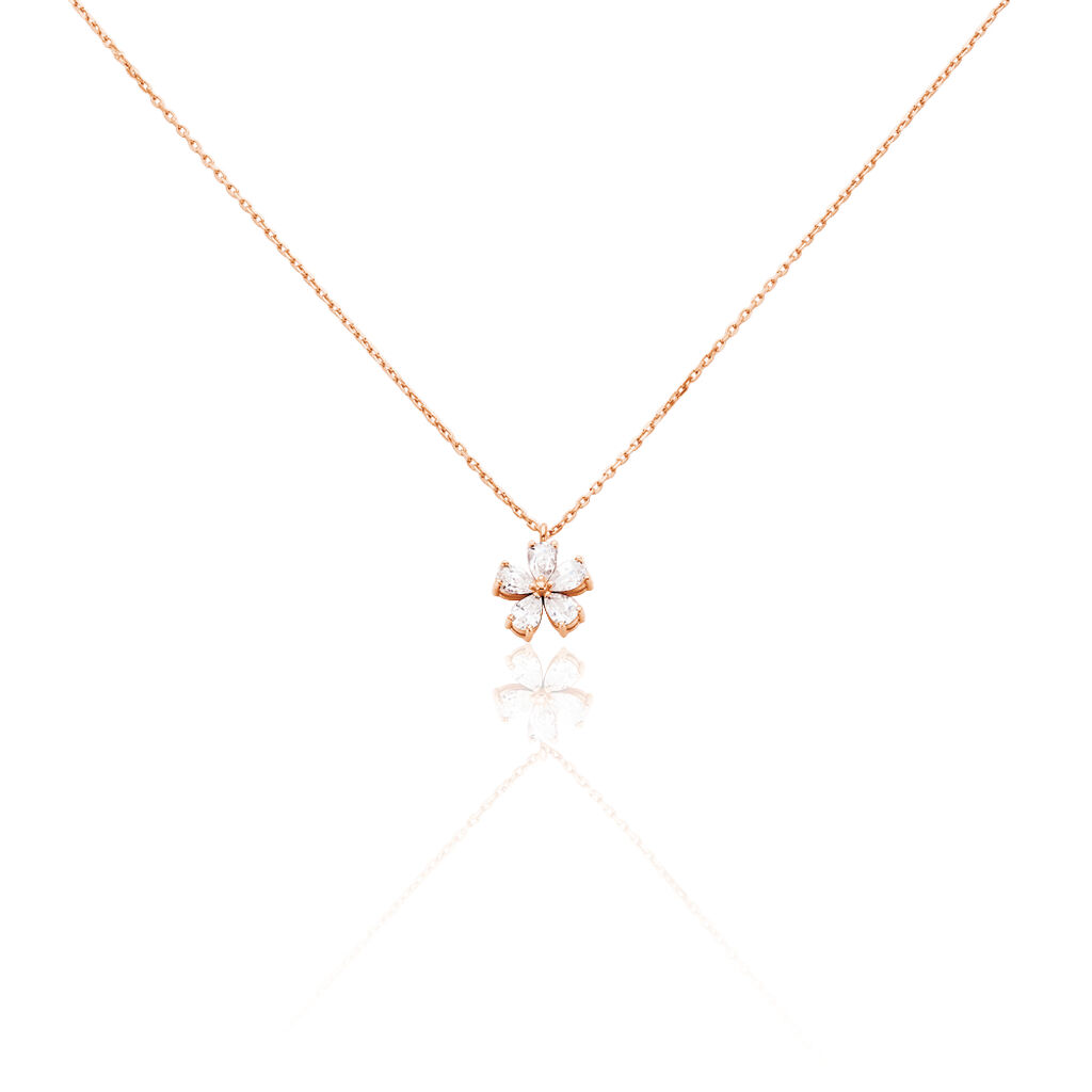 Collier Argent Rose Siriana Oxyde De Zirconium - Colliers avec pierres Femme | Marc Orian