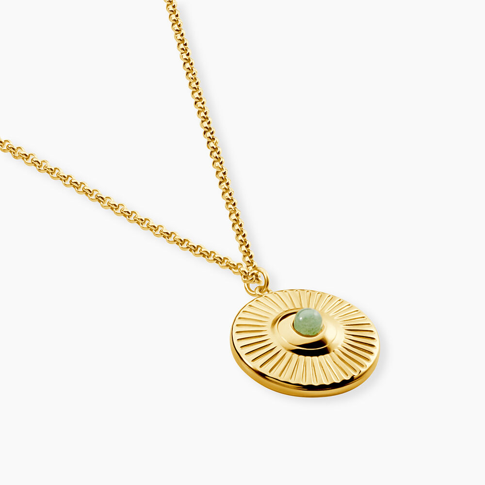 Collier Gladen Acier Jaune Aventurine - Colliers avec pierres Femme | Marc Orian